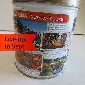 TRAIL'S END NATIONAL PARKS Empty Popcorn Metal Tin ARCADIA & YOSEMITE